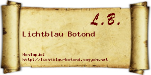 Lichtblau Botond névjegykártya